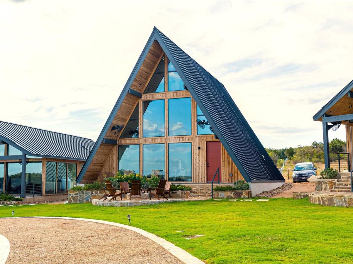Gruene Daze Chalet - Stylish Aframe - Escape The Ordinary ニューブラウンフェルズ エクステリア 写真